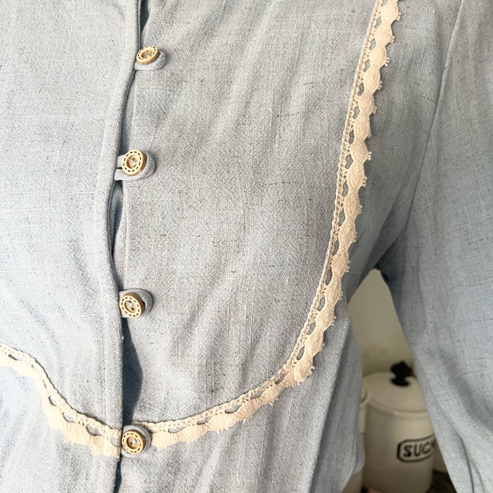 Sky Blue Vintage Romper - Picture 4 of 4